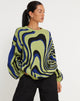 Immagine di Mably: maglione oversize in Mega Ripple Green