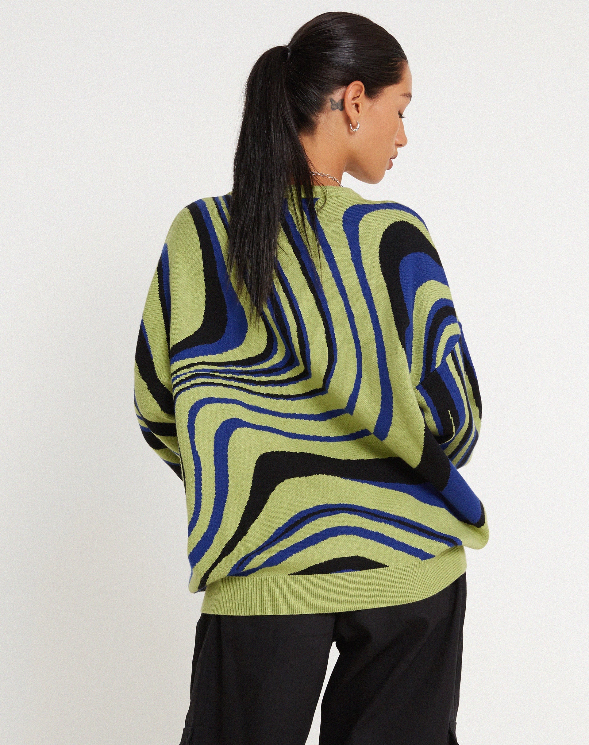 Immagine di Mably: maglione oversize in Mega Ripple Green