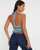 immagine di Naoki Crop Top in Colourpop Check Verde e Blu
