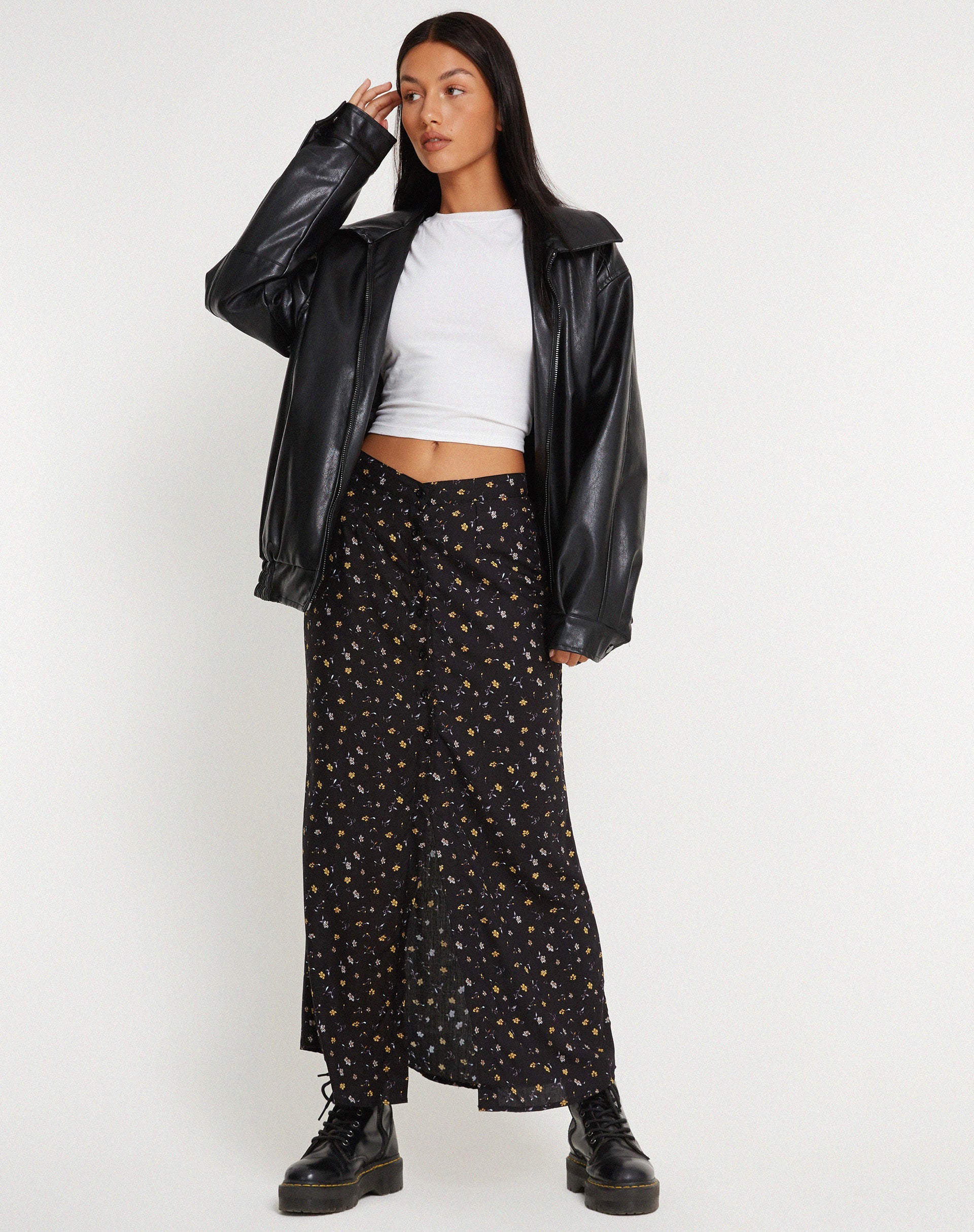 Immagine di Rima Maxi Gonna in Pretty Petal Nero