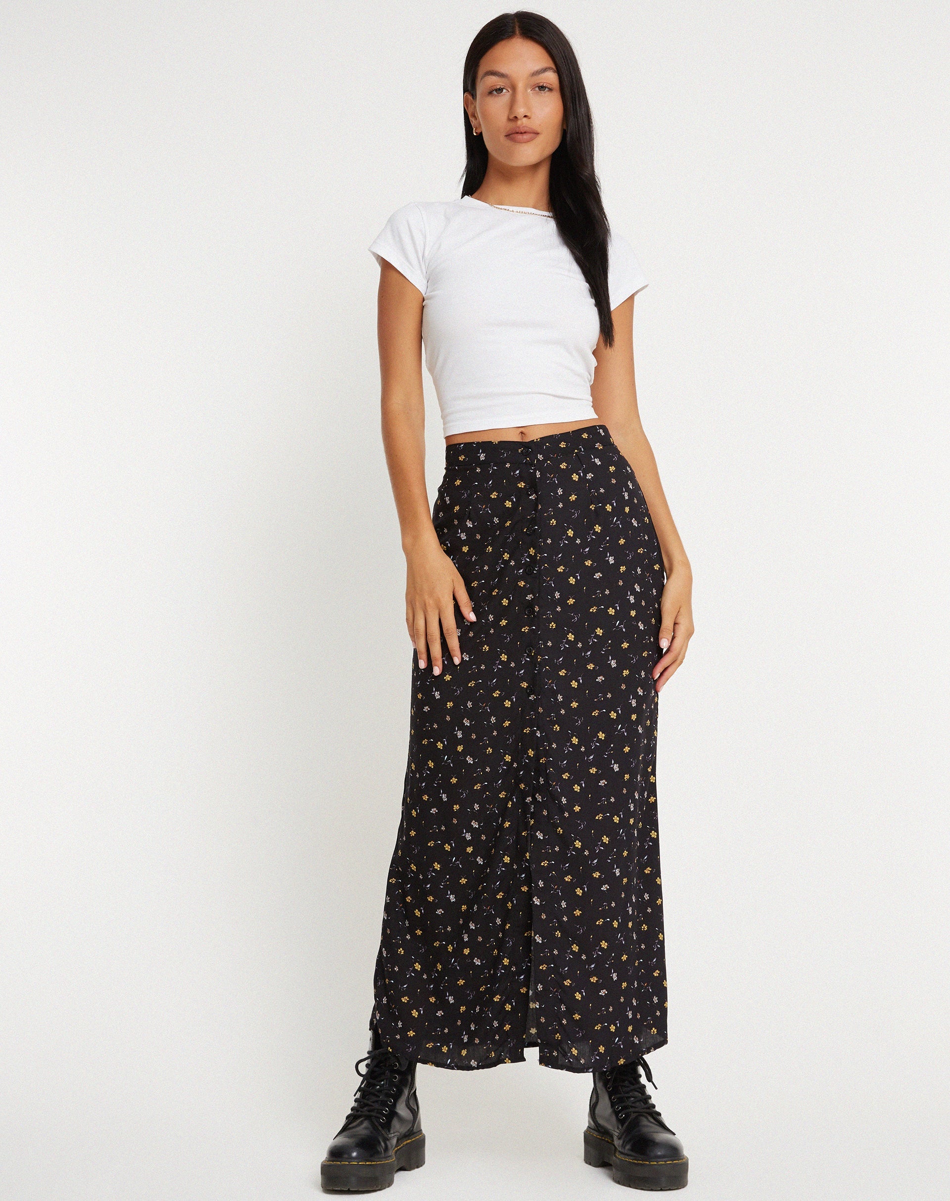Immagine di Rima Maxi Gonna in Pretty Petal Nero