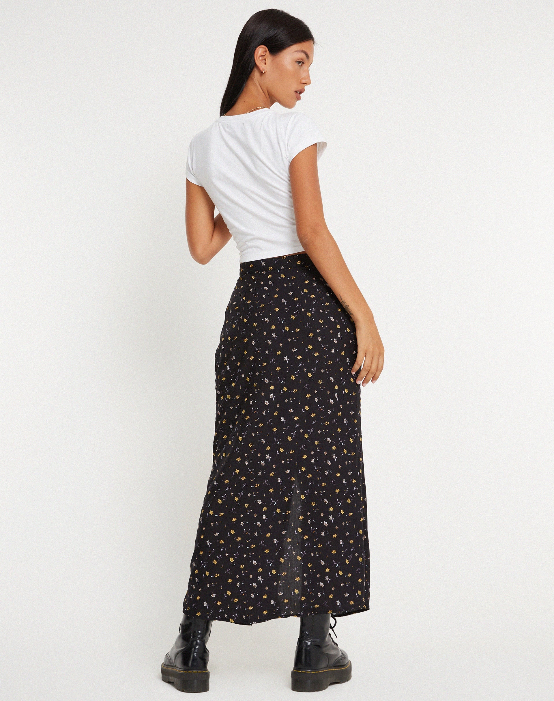 Immagine di Rima Maxi Gonna in Pretty Petal Nero