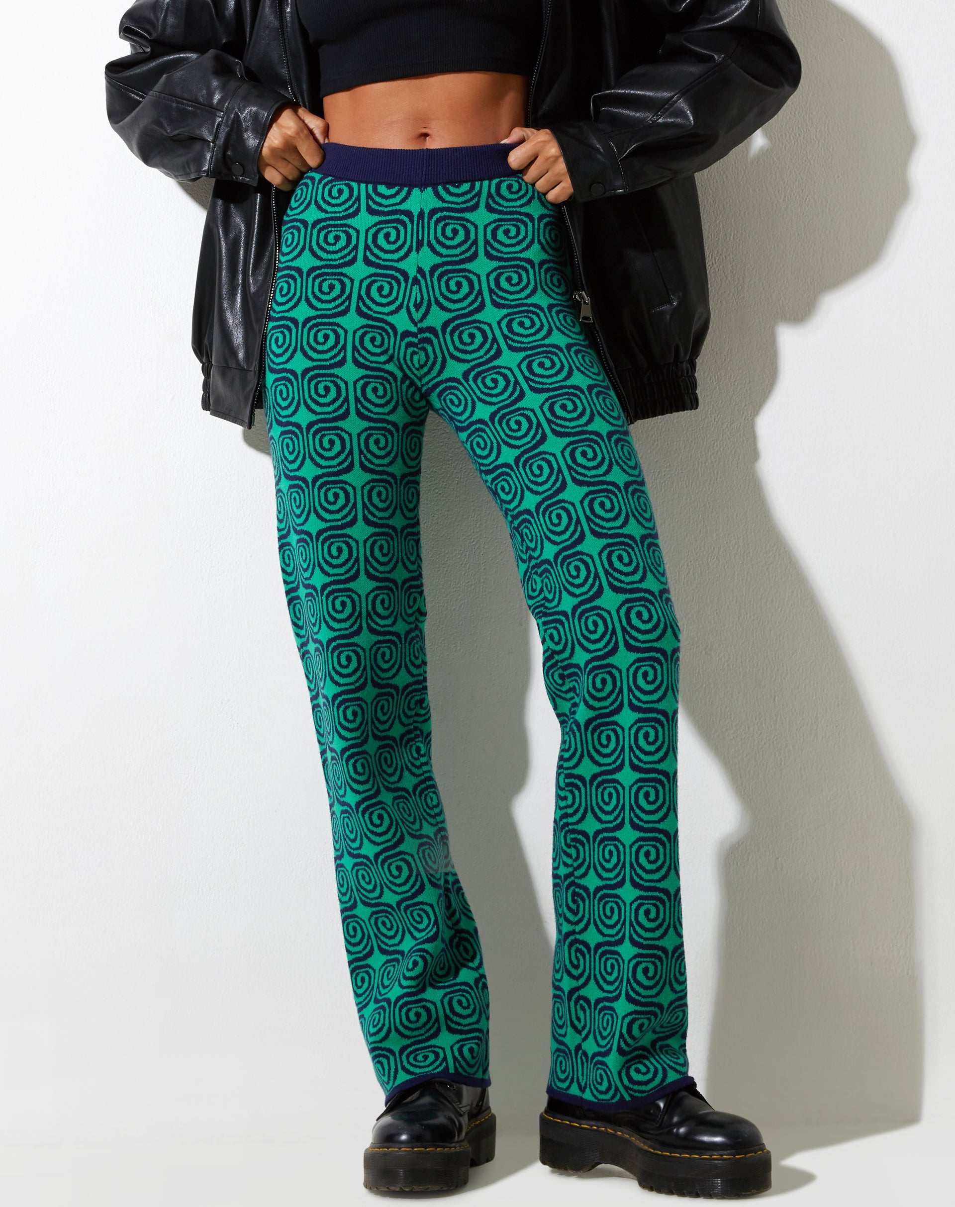 immagine dei pantaloni Sabila in verde e blu
