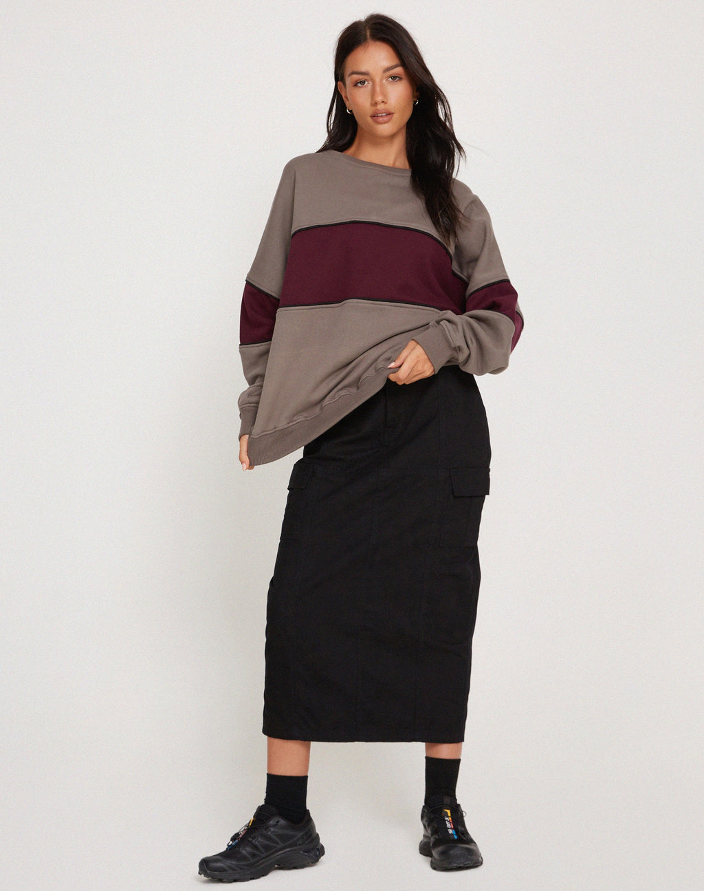Felpa Samara in Cloudburst Oxblood Nero