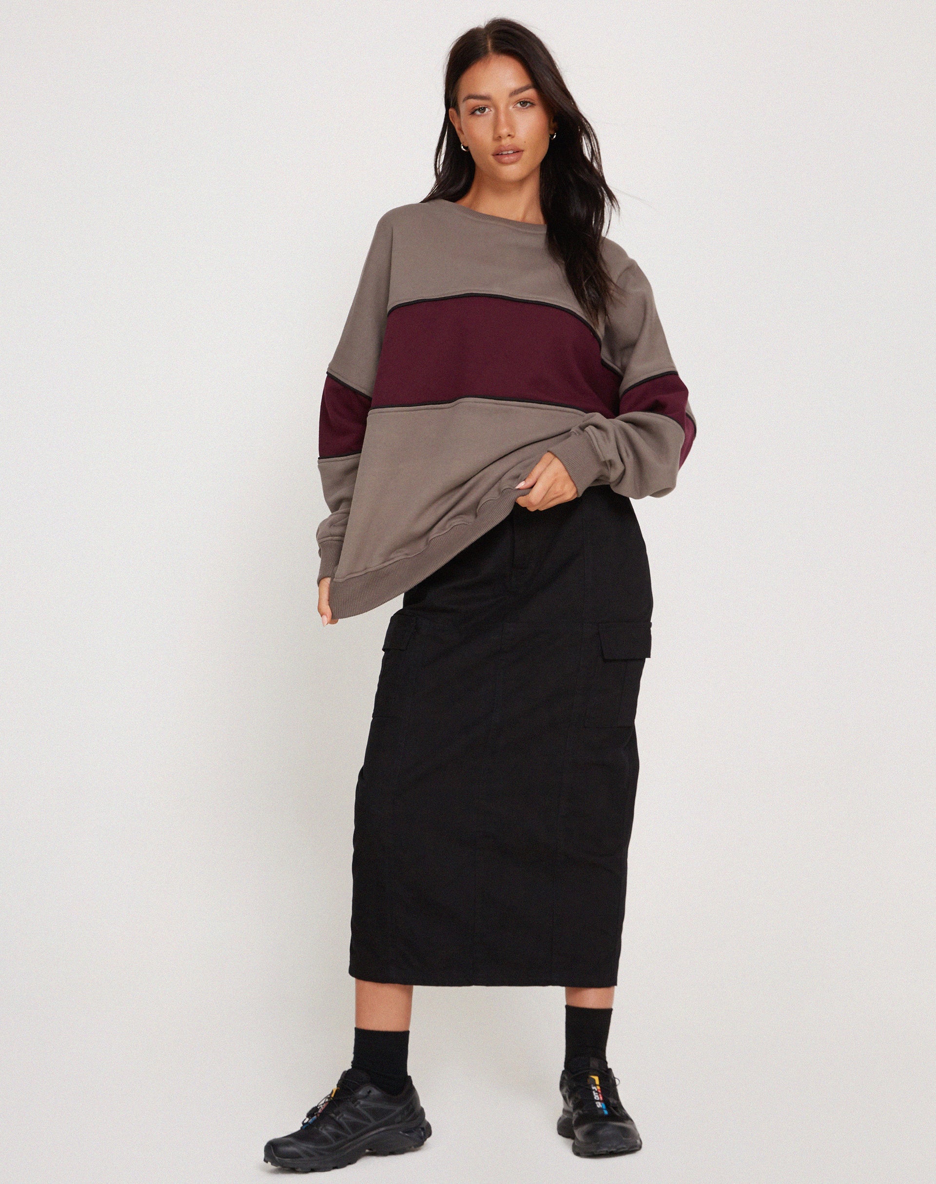 Immagine di Samara Felpa in Cloudburst Oxblood Nero