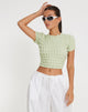 immagine di Shrunken Top in maglia Big Bubble Pastello Lime