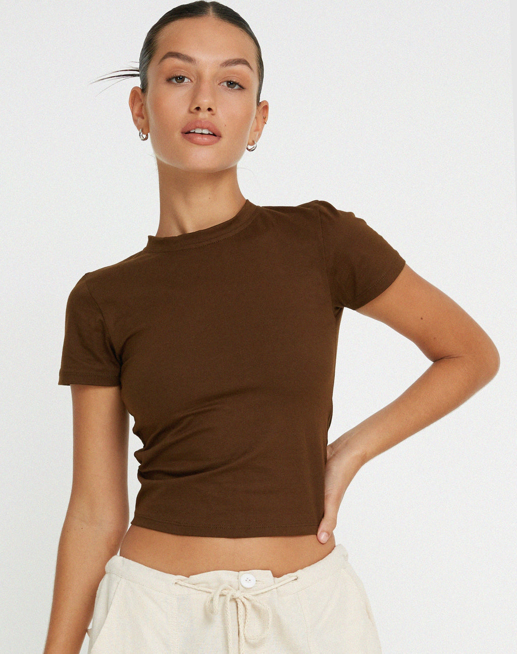 Surtie Crop Top in Cacao