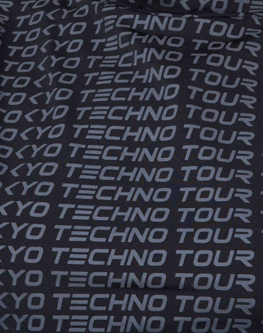 Immagine di Rhala Crop Top in Tokyo Techno Tour Nero