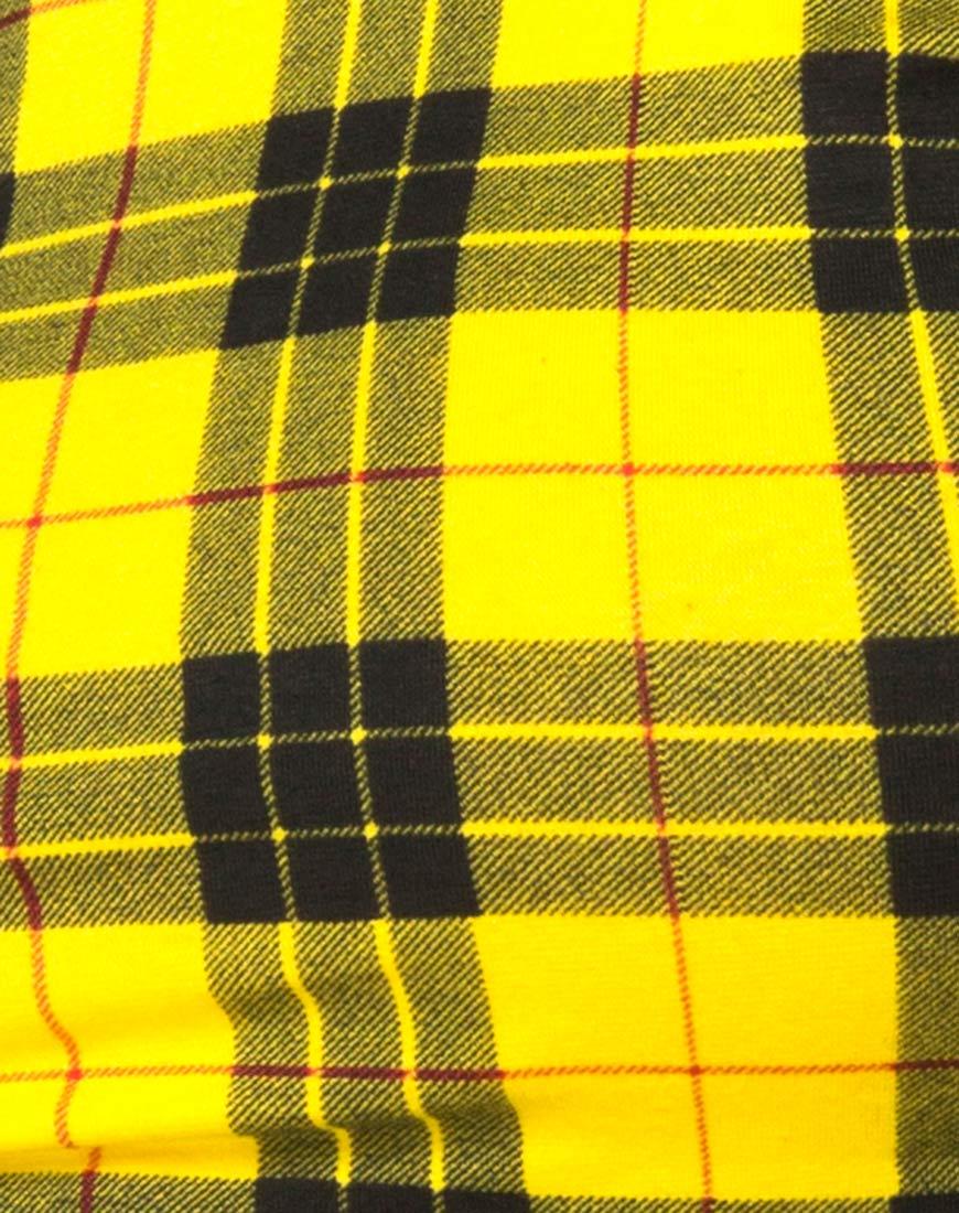 Immagine di Rhala Crop Top a quadri invernali giallo