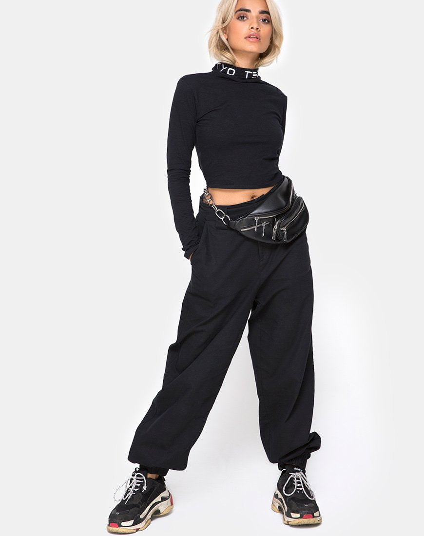 Immagine di Rhala Crop Top in Tokyo Techno Black Embro
