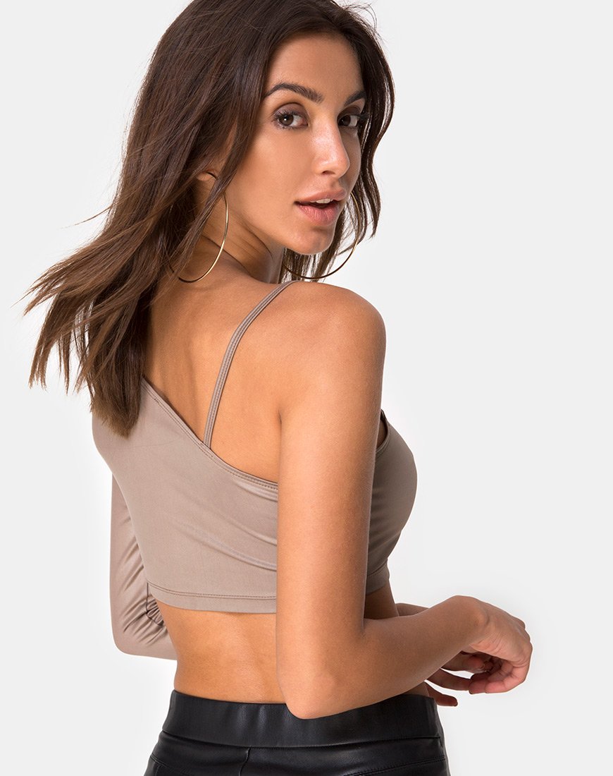 Top Rhi in spandex color cacao