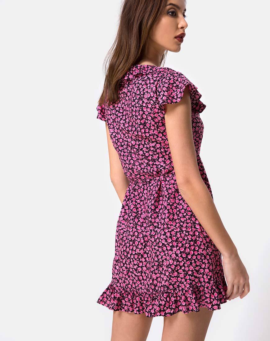 Abito Rica in rosa ditsy