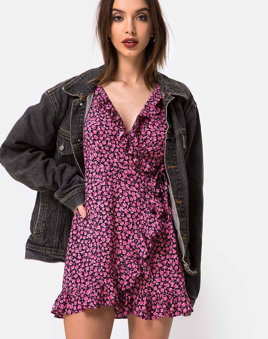 Abito Rica in rosa ditsy