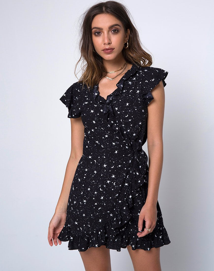 Abito Rica Skater in Ditsy Cosmos
