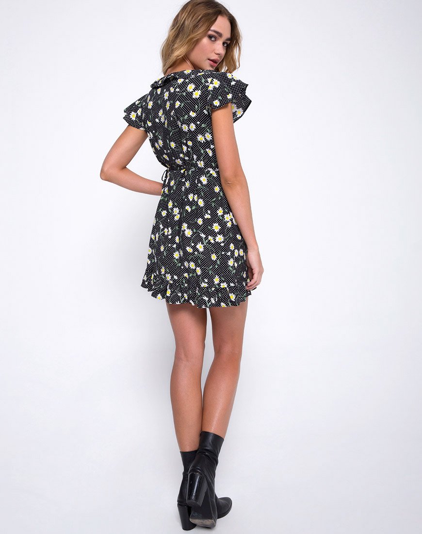 Immagine di Rica Skater Dress in Polka Daisy Nero