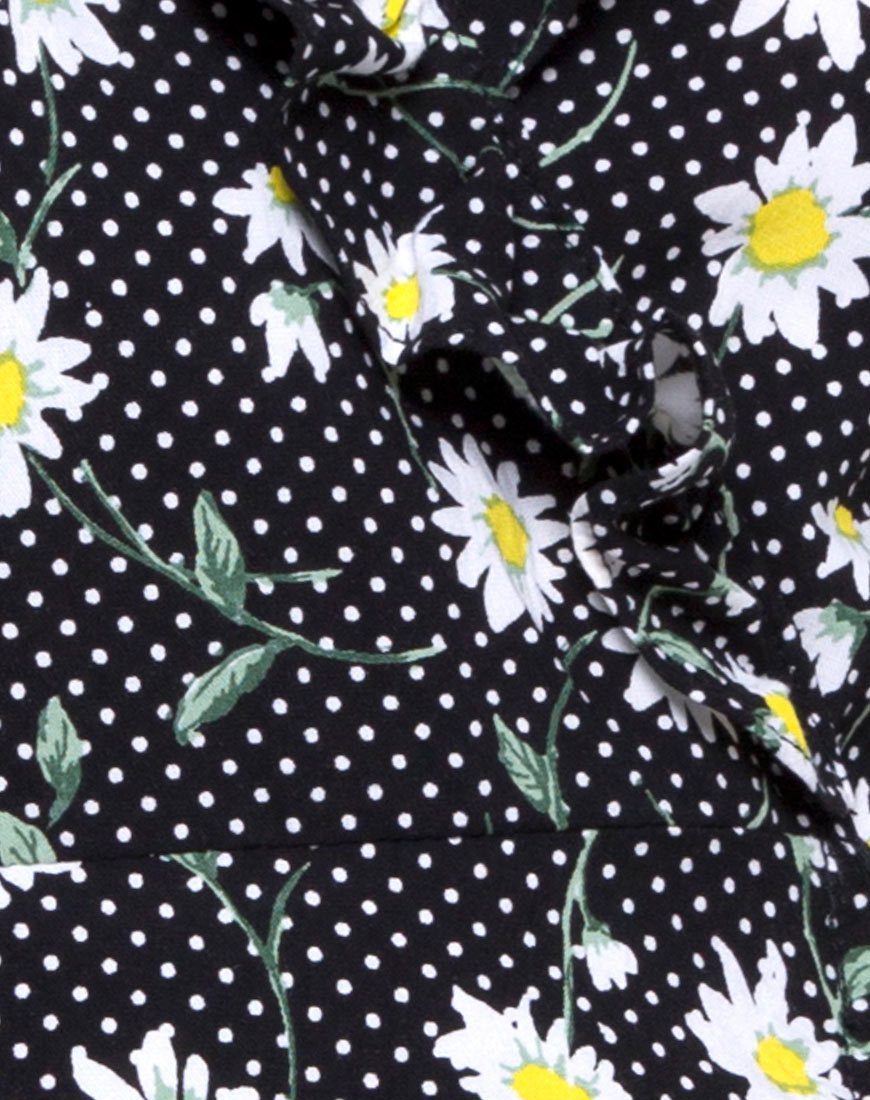 Immagine di Rica Skater Dress in Polka Daisy Nero