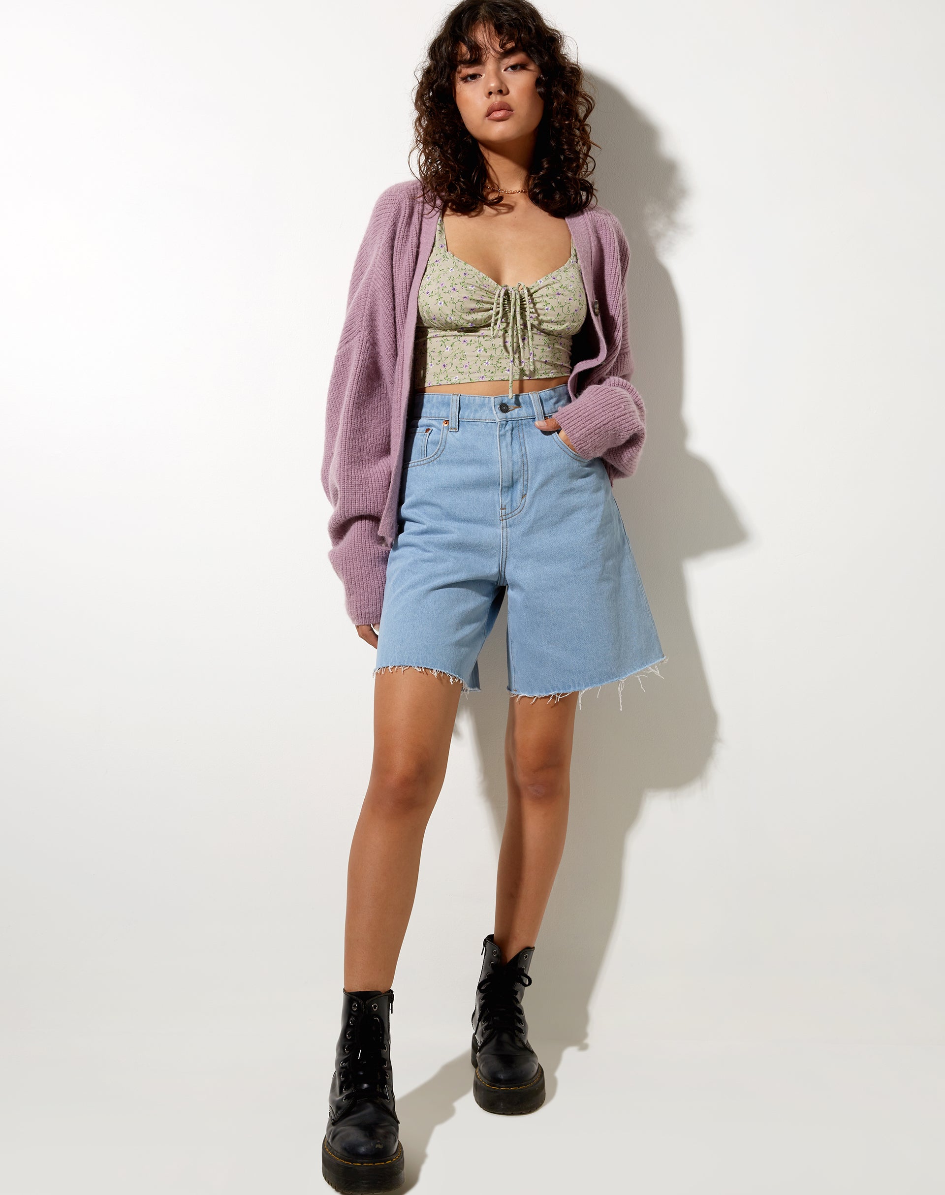 Immagine di Ridis Vest Crop Top in Parma Violet