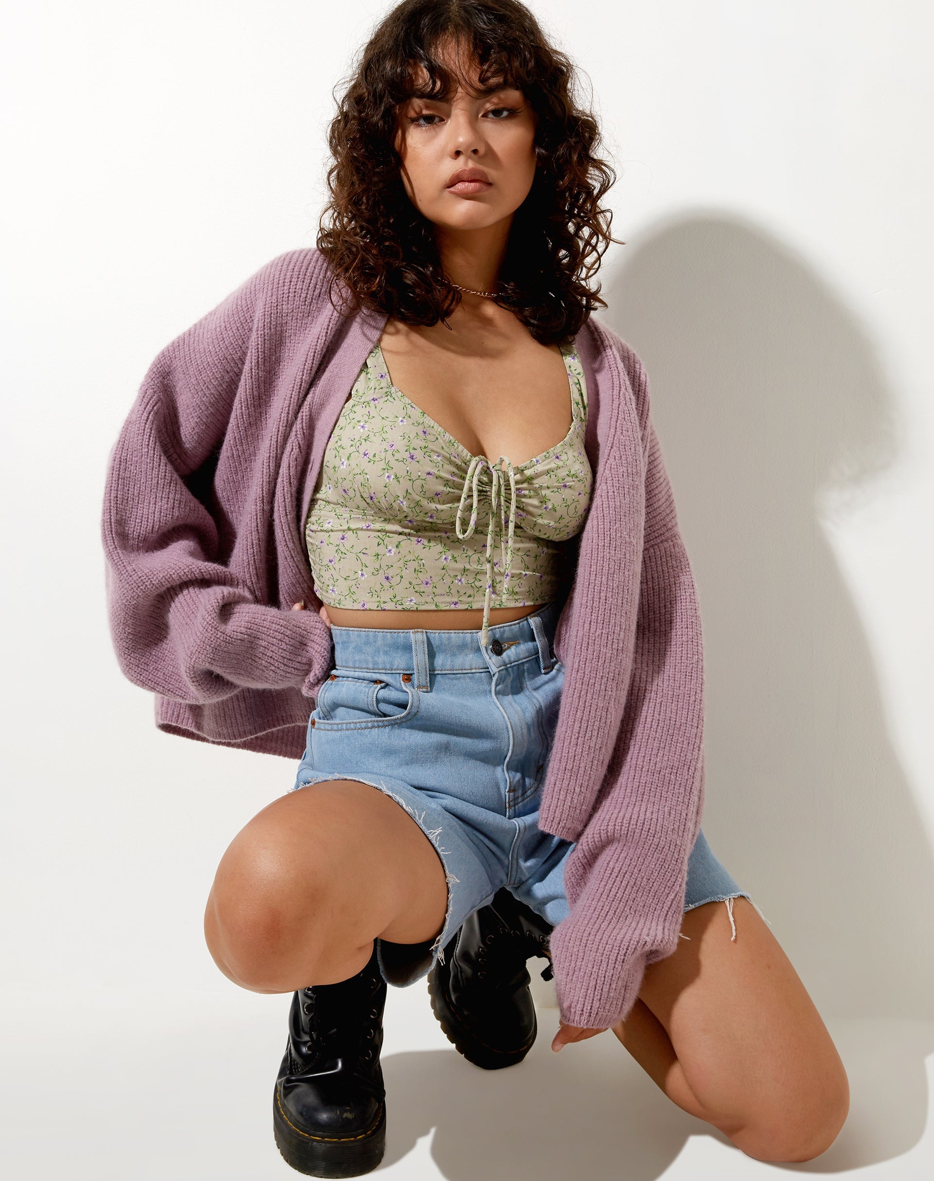 Immagine di Ridis Vest Crop Top in Parma Violet