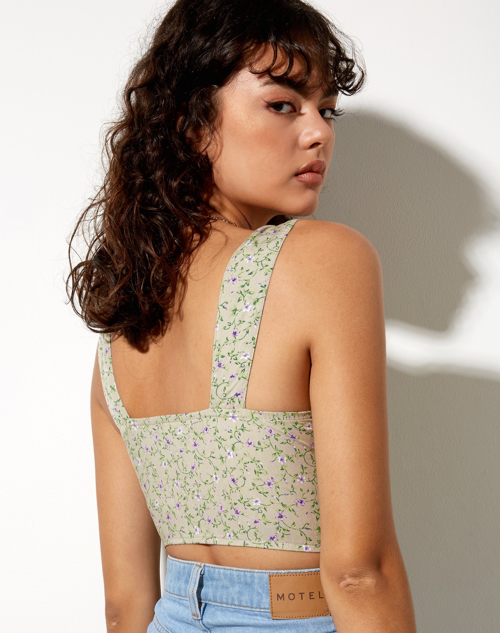 Immagine di Ridis Vest Crop Top in Parma Violet