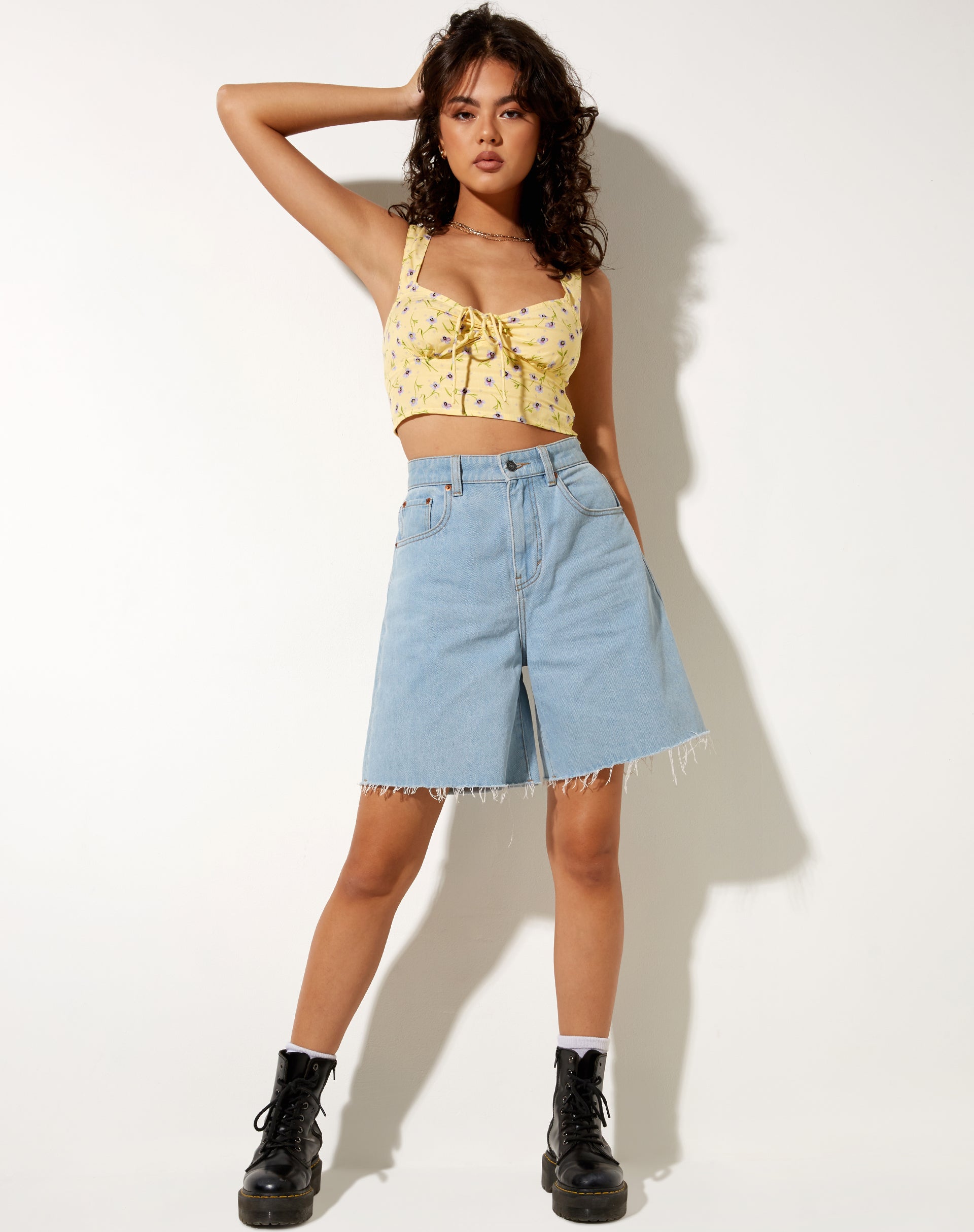 Immagine di Ridis Gilet Crop Top in Wild Flower Lemon Drop