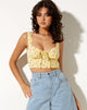 Immagine di Ridis Gilet Crop Top in Wild Flower Lemon Drop