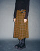 immagine di Rigifa Midi Skirt in tartan verde marrone