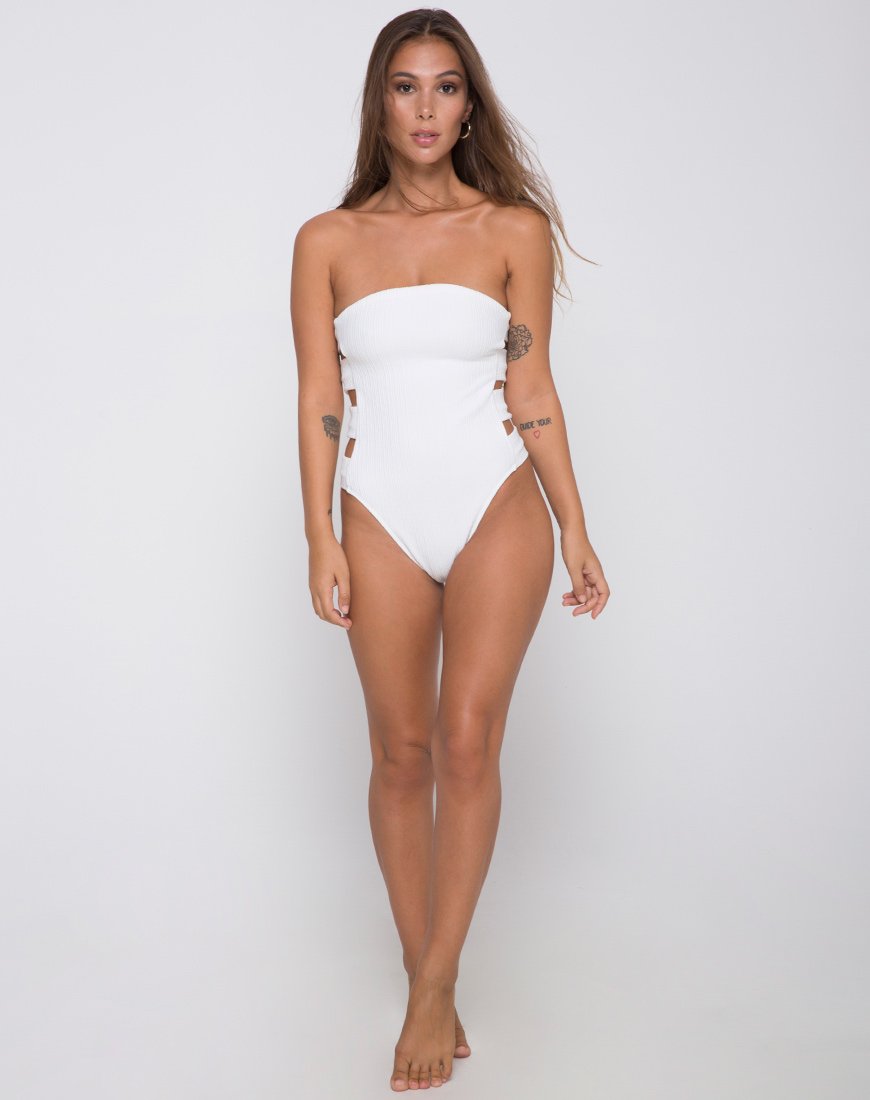 Immagine di Rikako Costume da bagno a fascia in avorio