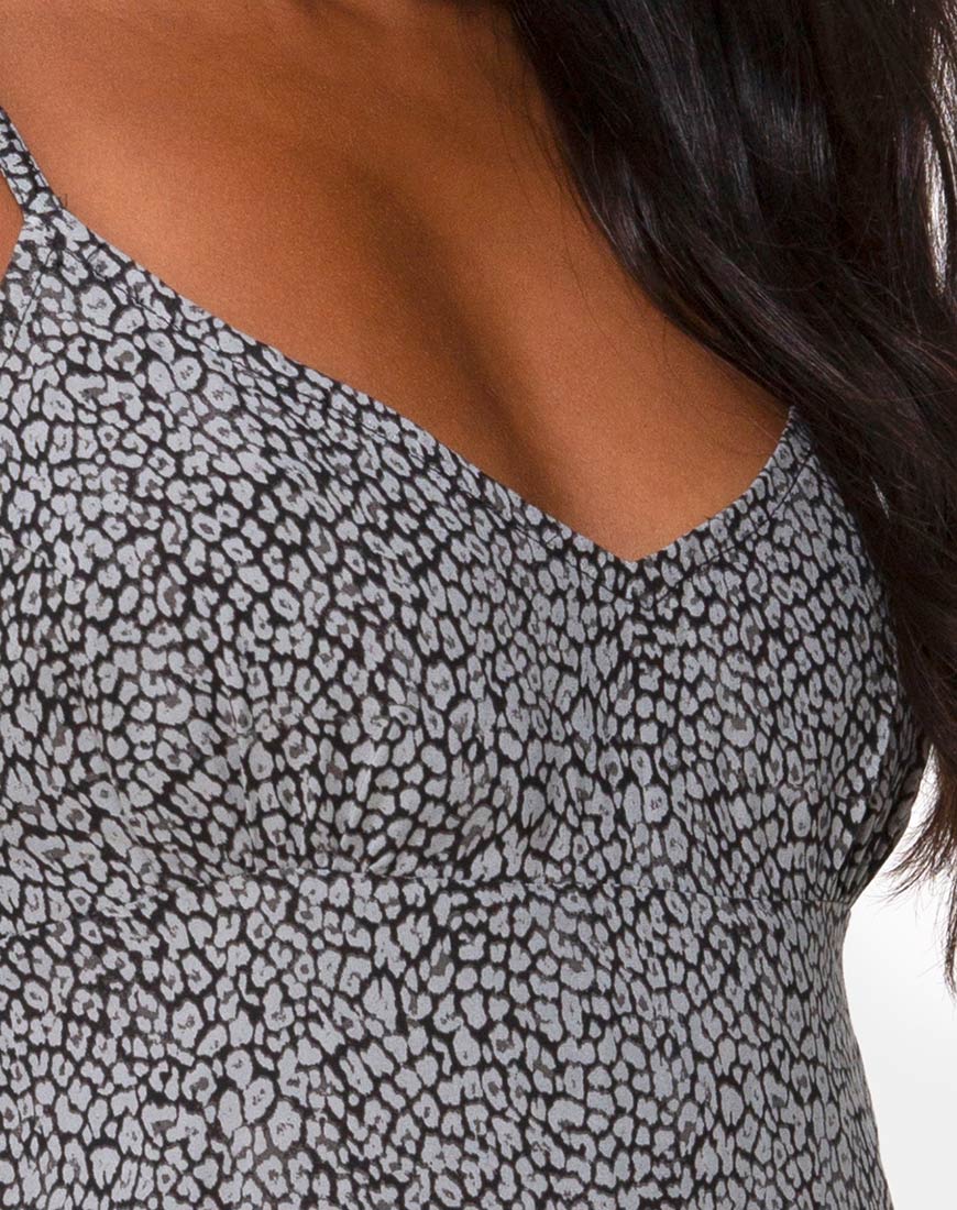 Immagine di Rilia Slip Dress in Ditsy Leopard Grigio