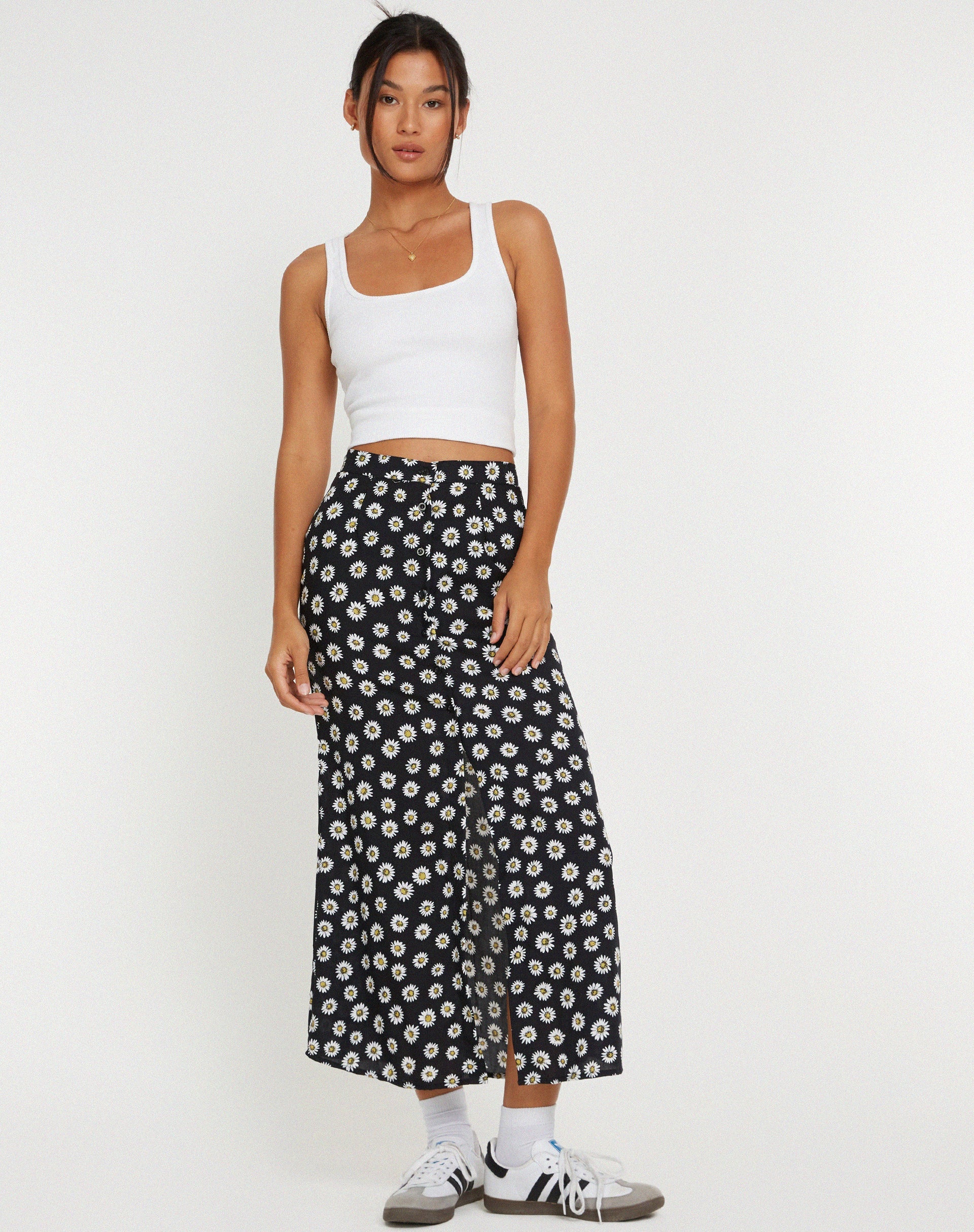 Immagine di Rima Midi Skirt in Grunge Daisy Nero