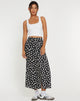 Immagine di Rima Midi Skirt in Grunge Daisy Nero