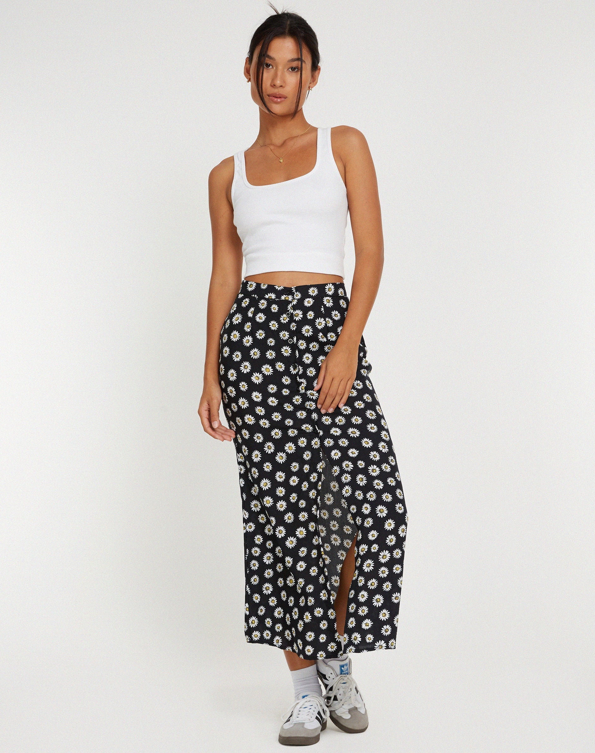 Immagine di Rima Midi Skirt in Grunge Daisy Nero