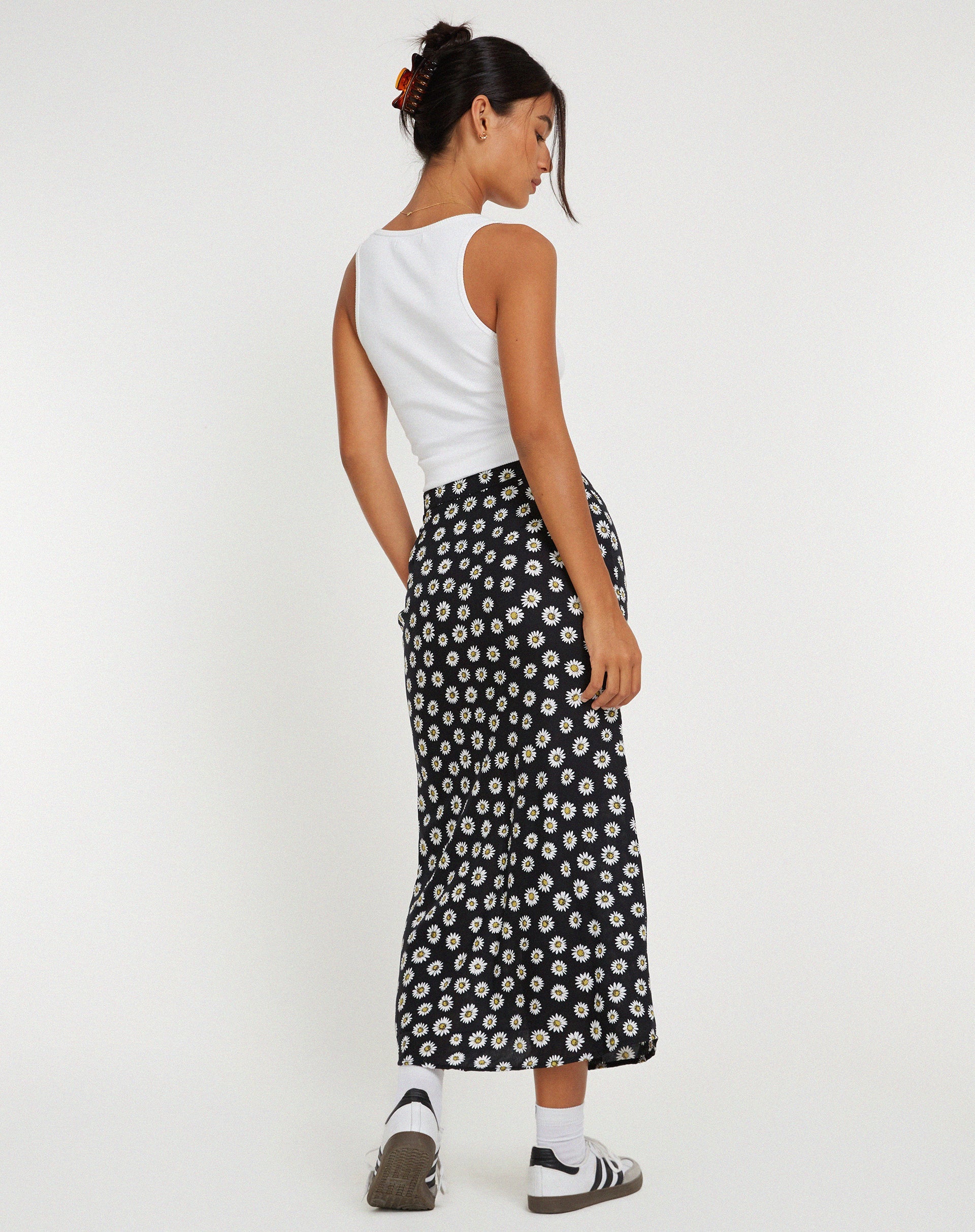 Immagine di Rima Midi Skirt in Grunge Daisy Nero