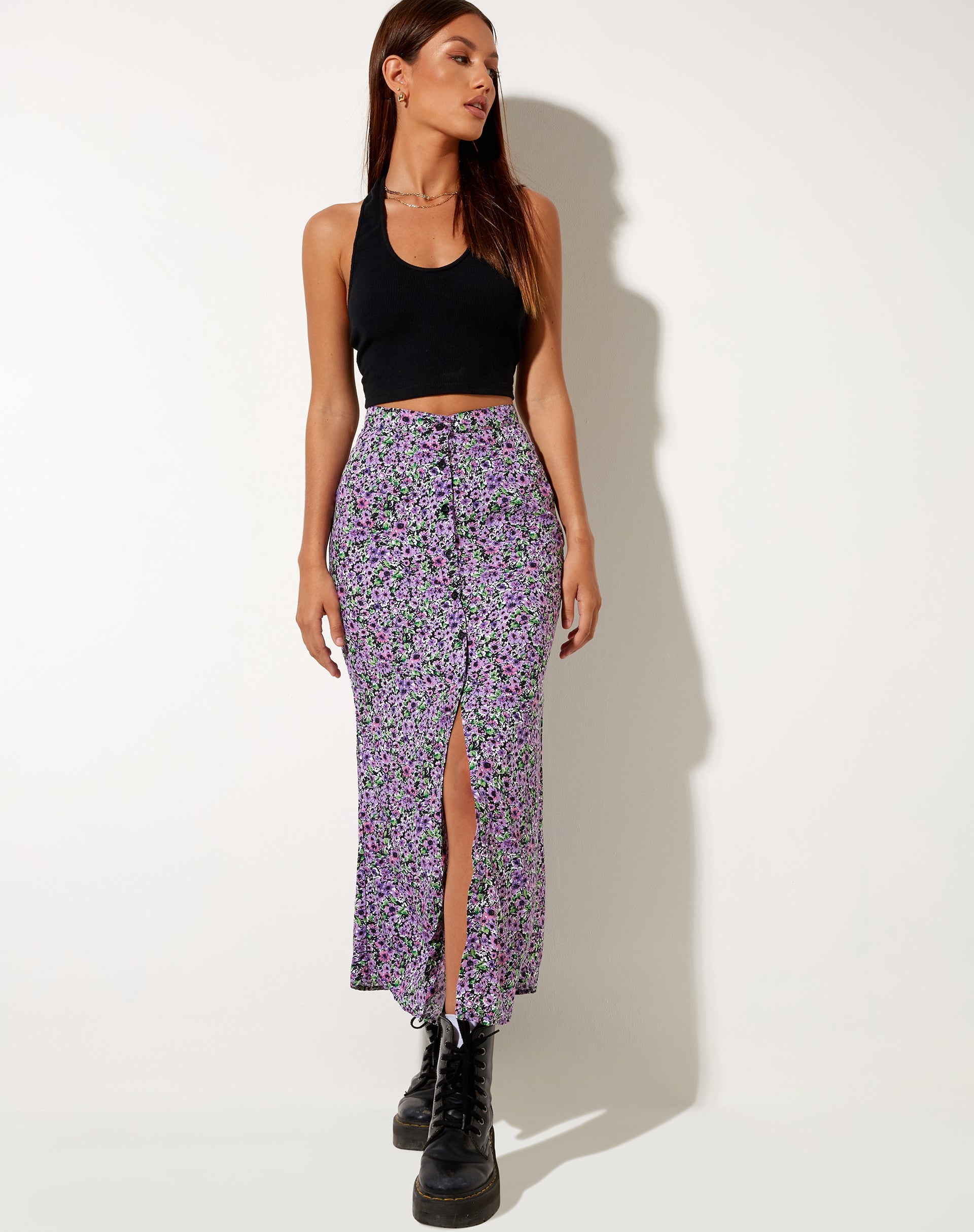 Immagine di Rima Midi Skirt in Lilac Blossom