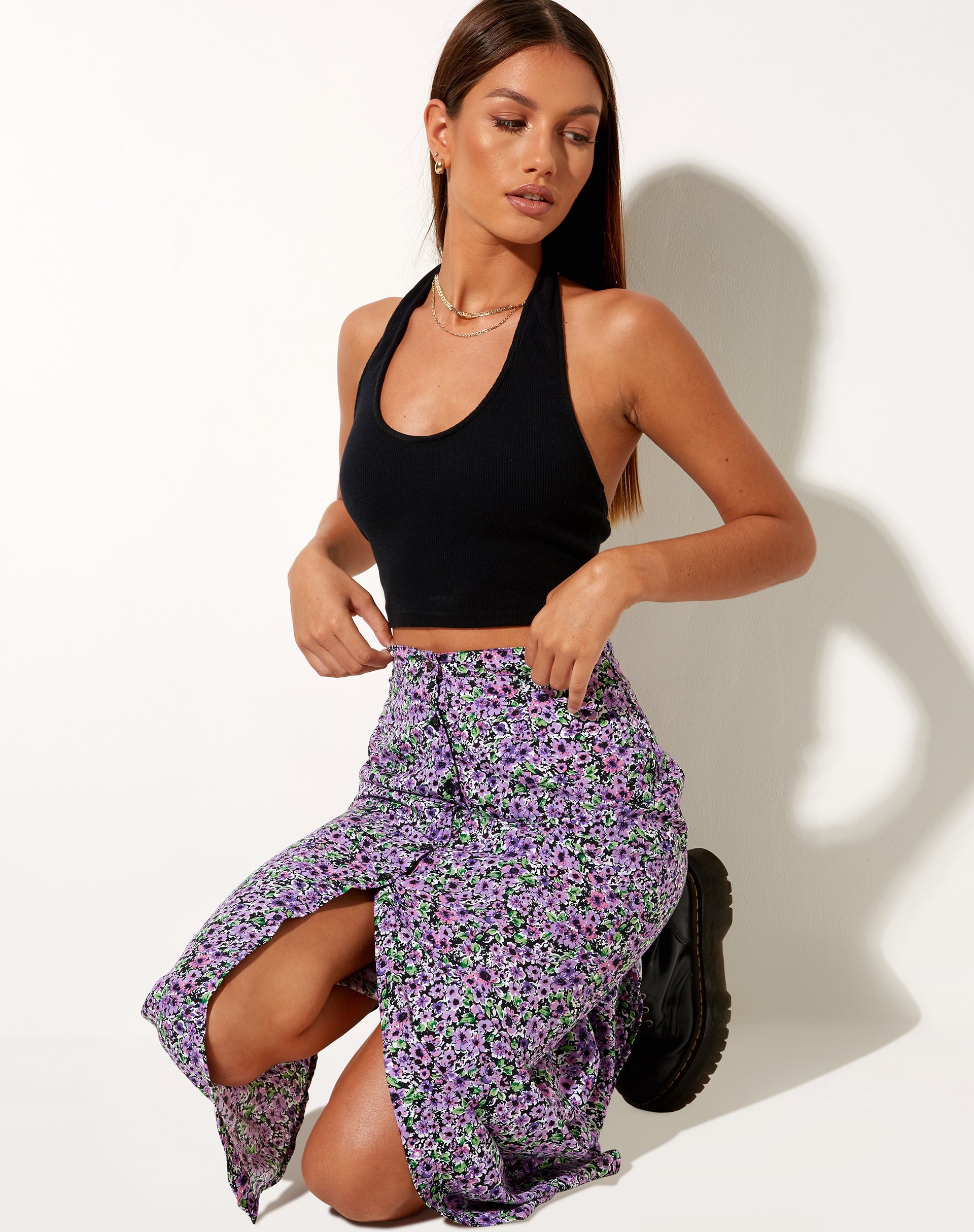 Immagine di Rima Midi Skirt in Lilac Blossom