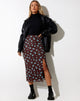 Immagine di Rindai Midi Skirt in Femme Floral Blu e Marrone