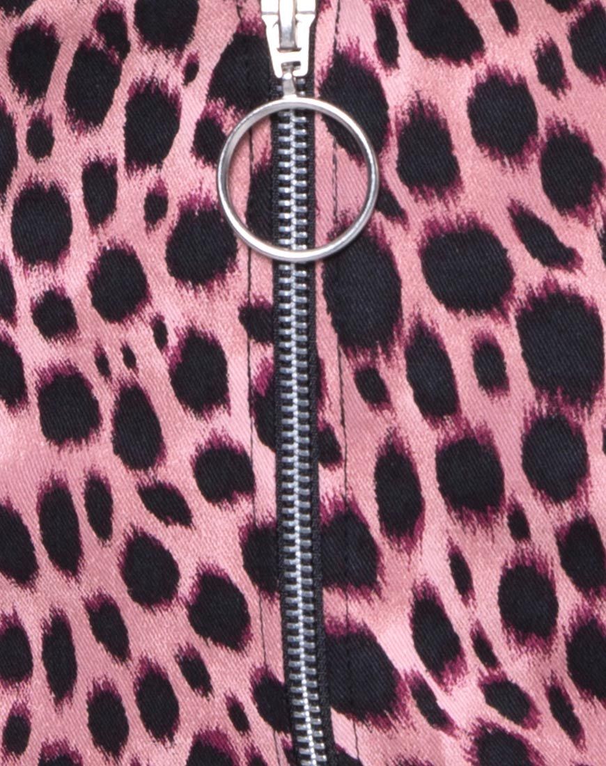 Immagine di Mini gonna ad anello in rosa ghepardo
