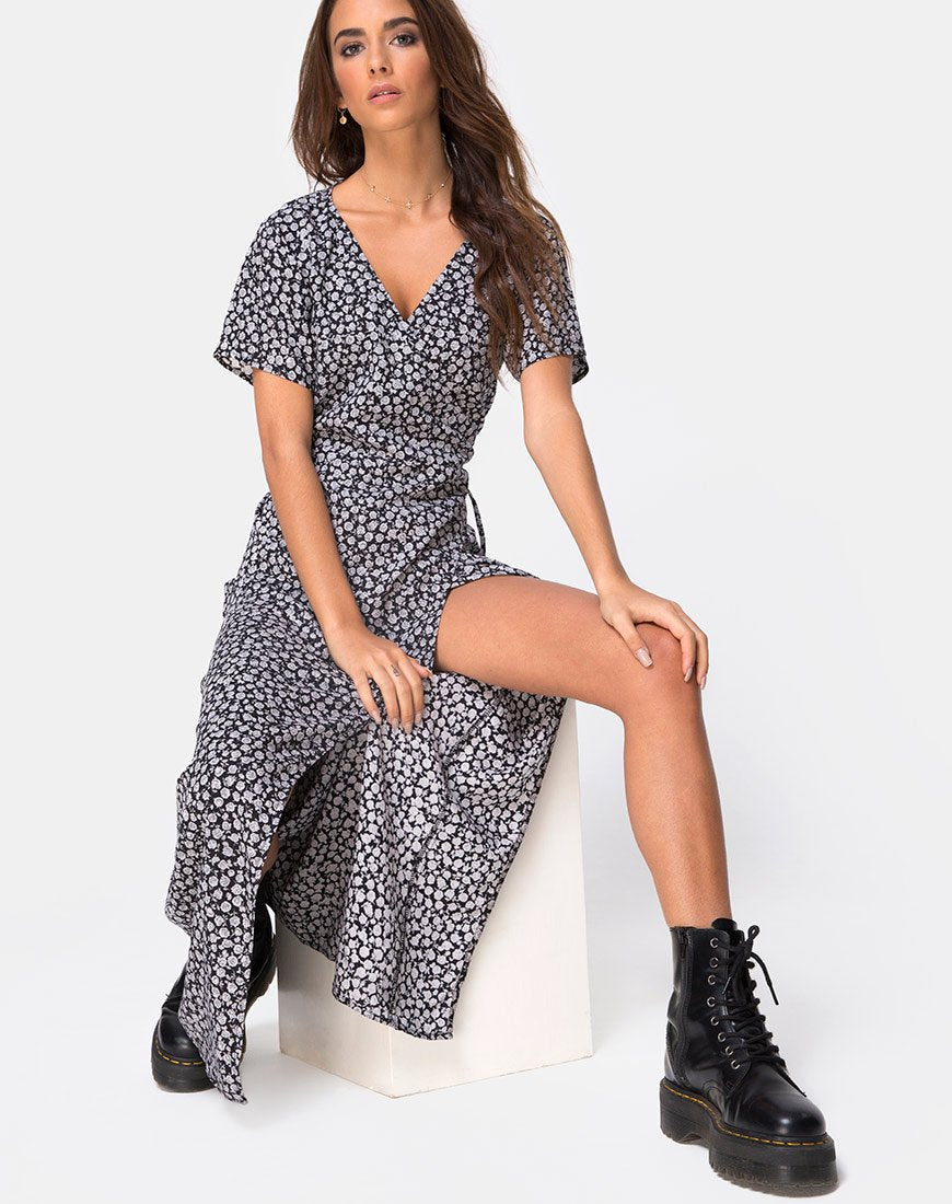 Immagine di Riva Dress in Ditsy Rose Nero