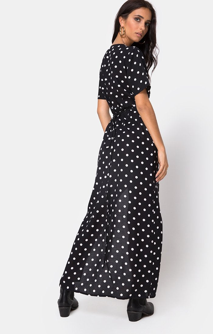 Immagine di Riva Dress in Medium Polka B/N