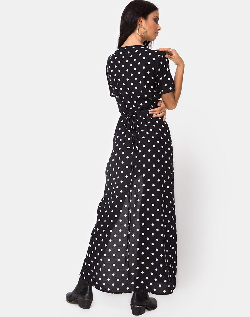 Immagine di Riva Dress in Medium Polka B/N