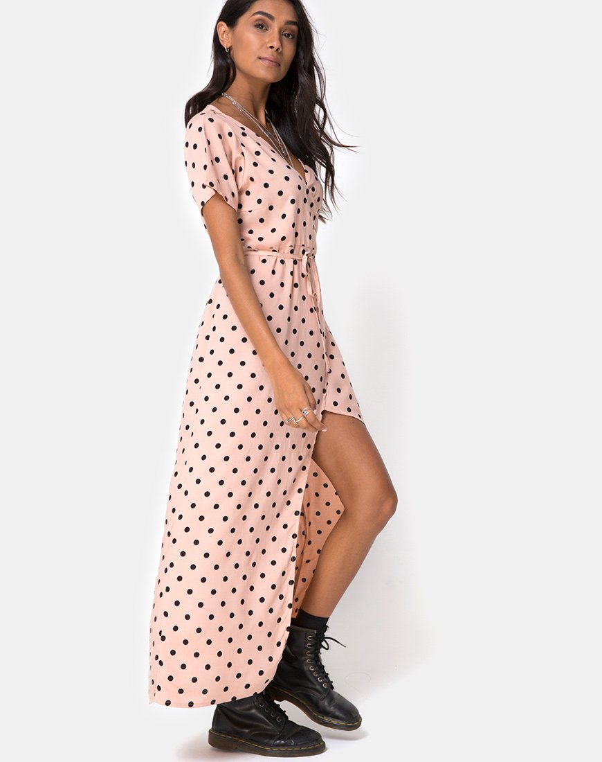 Immagine di Riva Dress in New Polka Nude Nero