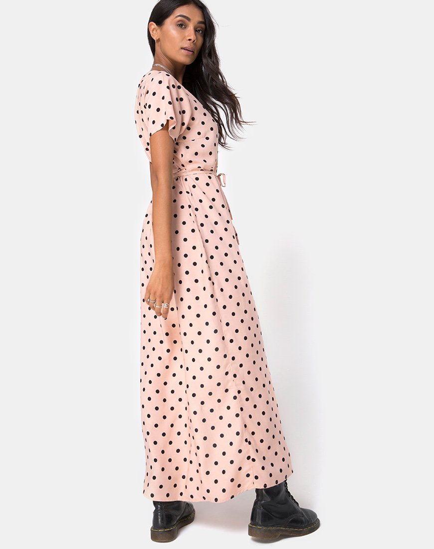 Immagine di Riva Dress in New Polka Nude Nero