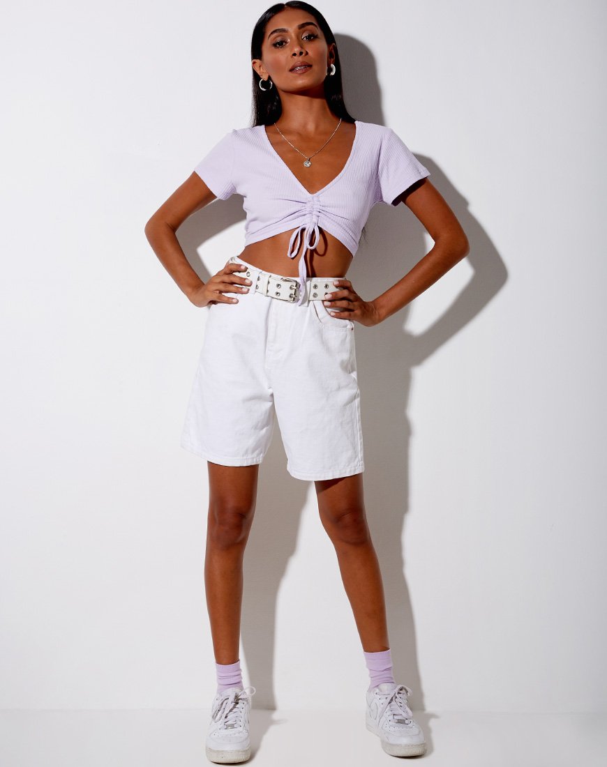 Immagine di Rivera Crop Top in Rib Violet