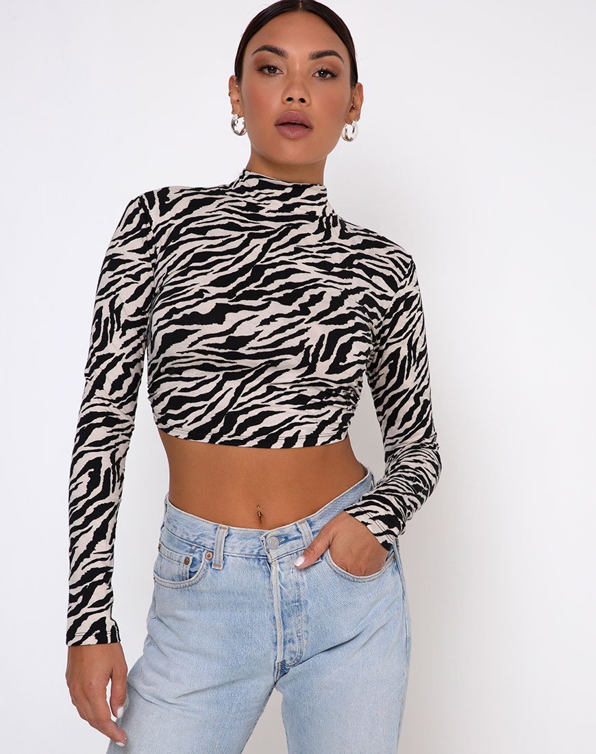 Immagine di Quelia Crop Top in 90s Zebra