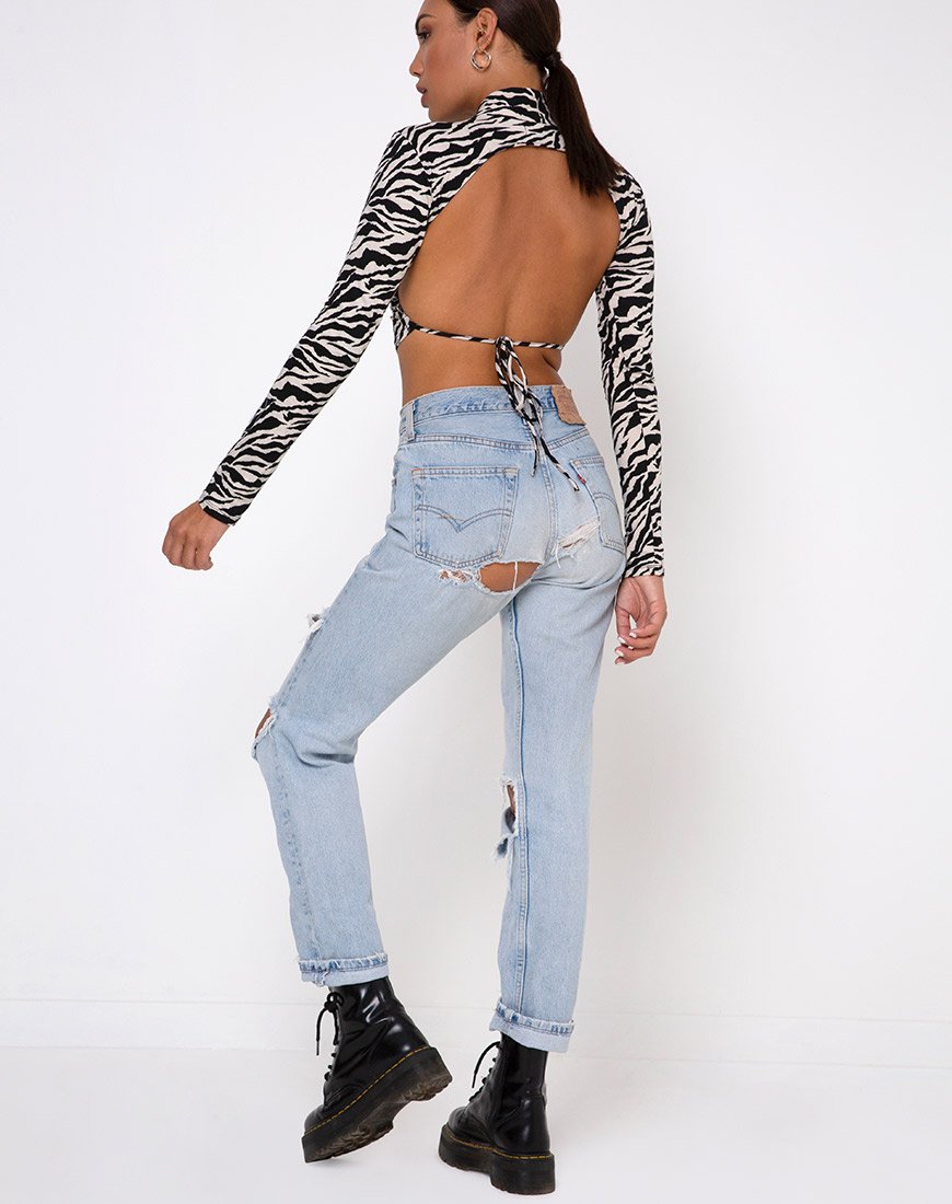 Immagine di Quelia Crop Top in 90s Zebra