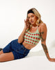 Immagine di Roe Crop Top in Mint String Of Strawberries