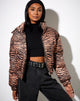 Immagine di Rohos Puffer Jacket in Zebra Nero e Marrone