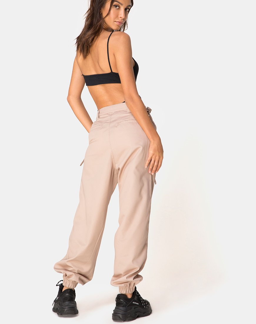 Pantaloni Jubie Cargo in Tan Drill