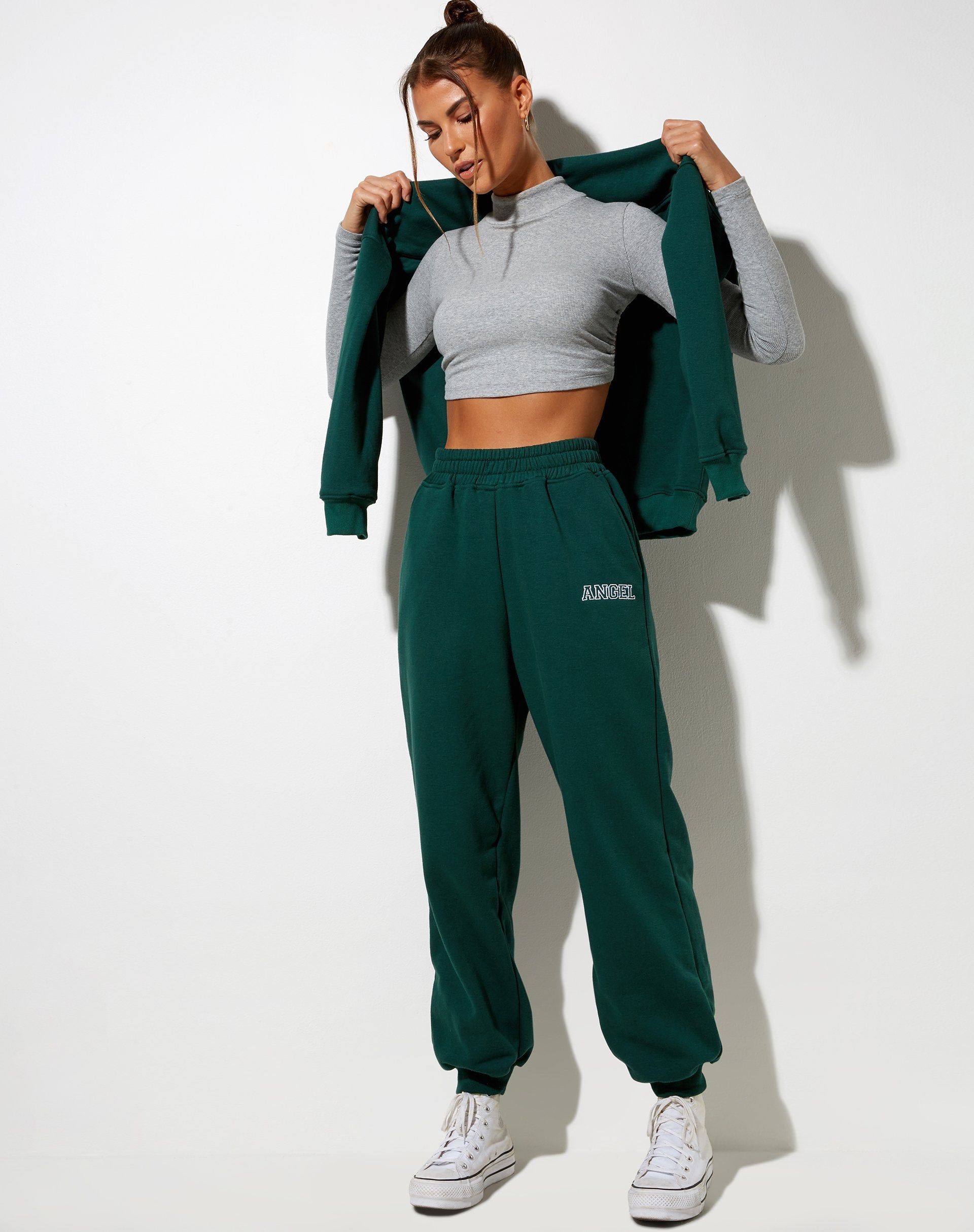 Immagine di Roider Jogger in Verde Bottiglia Angelo Embro in Bianco