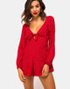 Immagine di Romalo Playsuit in Mini Diana Dot Rosso e Nero