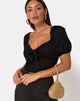 Immagine del top Romanza in satin nero ghepardo